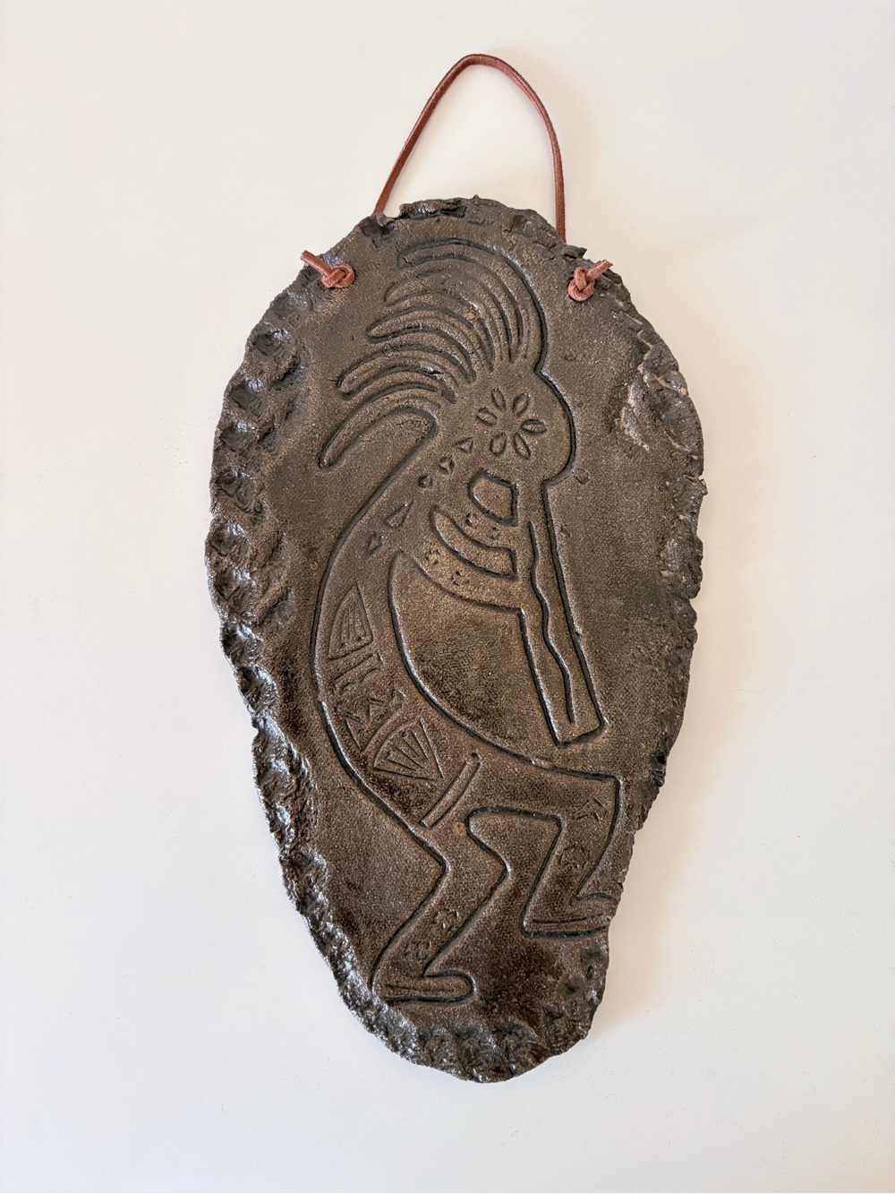 Tom Schoolcraft Signed Southwest Kokopelli Flute Player Wall Plaque Vintage